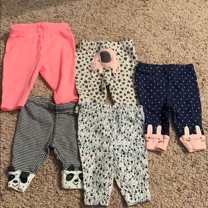 Carters newborn girl pants